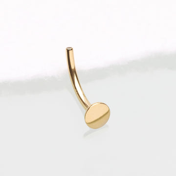 Detail View 1 of Implant Grade Titanium OneFit Threadless Golden Convex Base Post Belly Bar Part